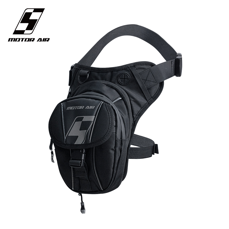 Motorcycle Gear Companies - กระเป๋าข้างมอเตอร์ไซค์แบบใหม่ สีดำ กระเป๋าคาดเอว คาดขา คาดสะโพก ผ้ากันน้ำ