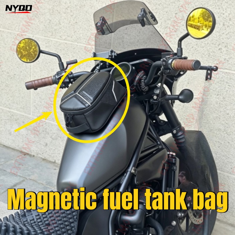 Motorcycle Gear Companies - กระเป๋าติดถังน้ำมันมอเตอร์ไซค์กันน้ำแบบแม่เหล็ก สำหรับการขี่กลางแจ้ง การเดินทางออฟโรด อุปกรณ์จัดเก็บ Knight Gear