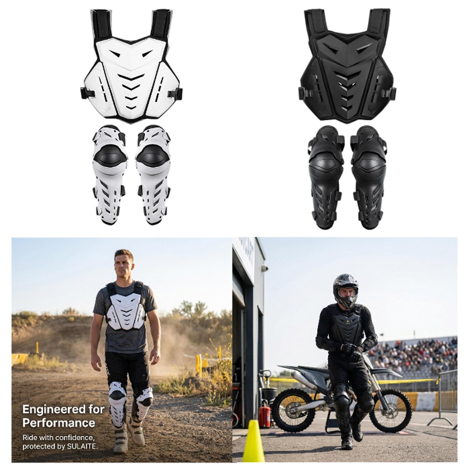 Motorcycle Gear Mens - เสื้อแจ็คเก็ตป้องกันการกระแทกสำหรับขี่มอเตอร์ไซค์ พร้อมแผ่นรองเข่าและอุปกรณ์ป้องกันหน้าอกตามหลักสรีรศาสตร์ สำหรับผู้ชายและผู้หญิง ระบายอากาศได้ดี